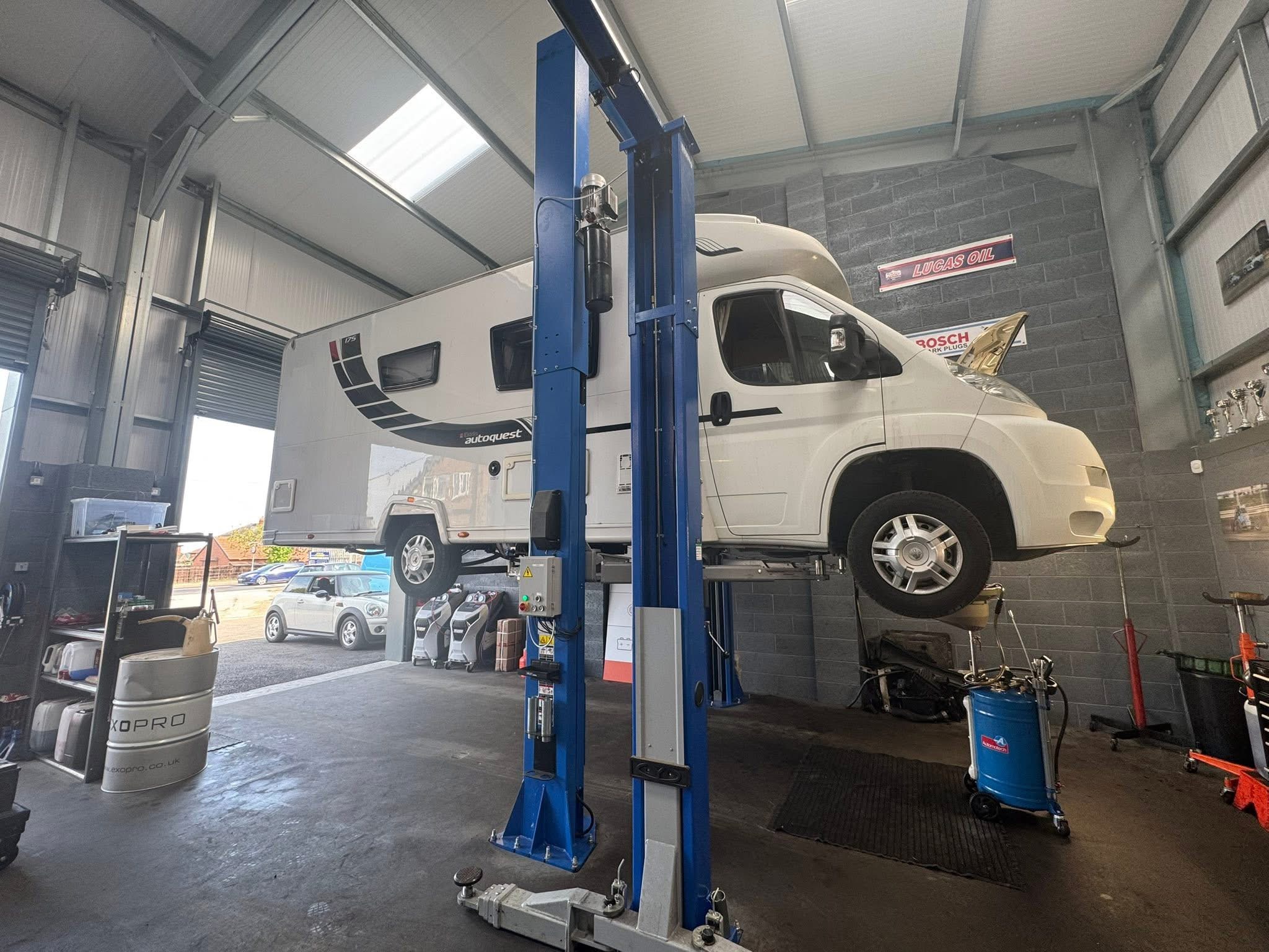 Vehicle on the ramp